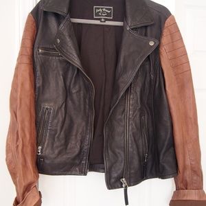 Mixed Leather Lucky Brand Jacket